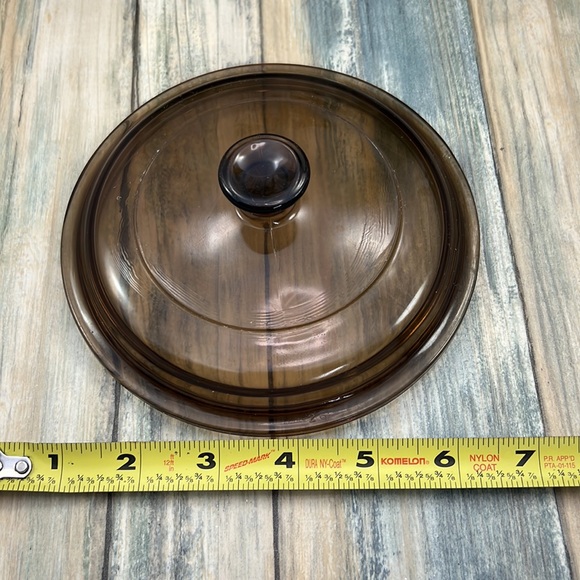 🌸⭐️Pyrex amber brown glass pot pan lid P81C - Picture 5 of 6